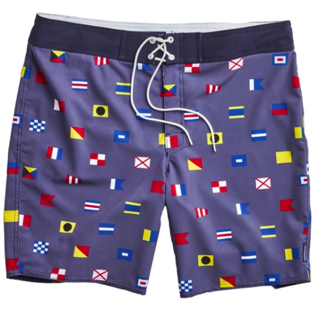 Nautical Flags Swim Trunks Board Shorts